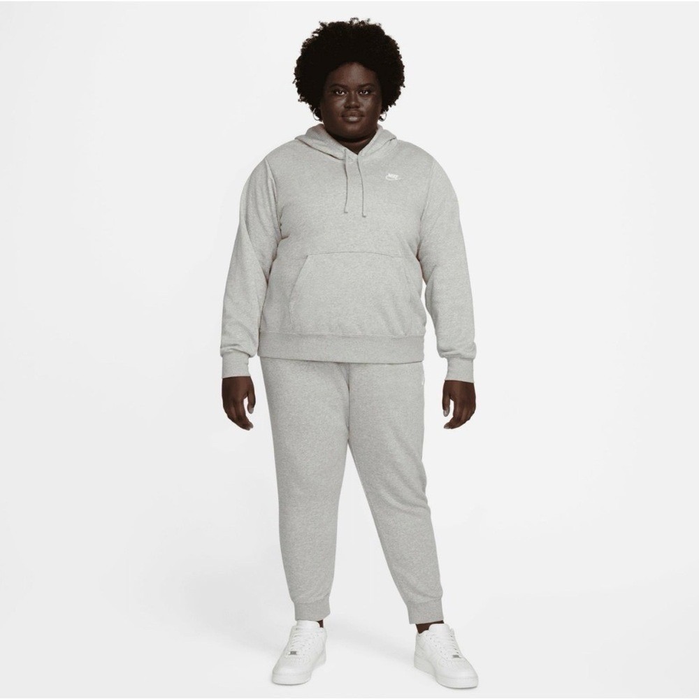 Nike Womens Club Fleece Jogger Pants Heather Grey Plus Size 3X NEW - Picture 3 of 6